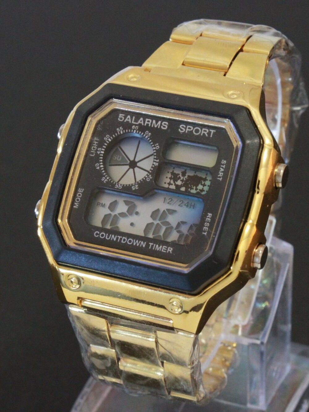Royal Style Dual Time Alarm Stop Watch Count Down Timer - Picture 4 of 12